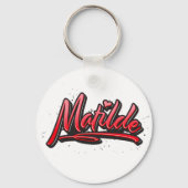 Matilde red Heart Graffiti Schlüsselanhänger Sleutelhanger (Voorkant)