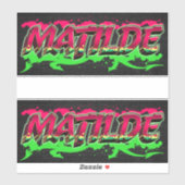 Matilde Vorname Name Graffiti Aufkleber Sticker (Vel)