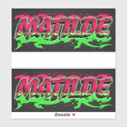 Matilde Vorname Name Graffiti Aufkleber Sticker (Vel)