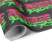 Matilde Vorname Name Graffiti red green Cadeaupapier (Rol Hoek)