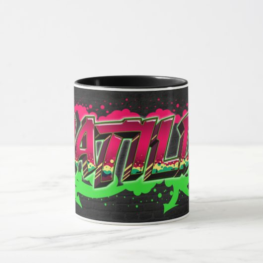 Matilde Vorname Name Graffiti red green Tasse Mok (Midden)