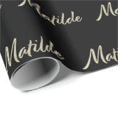 Matilde white gold Handwriting Geschenkpapier Cadeaupapier (Rol Hoek)