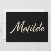 Matilde white gold Handwriting Karte Kaart (Voorkant)