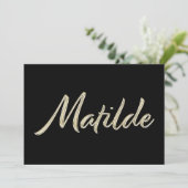 Matilde white gold Handwriting Karte Kaart (Staand voorkant)