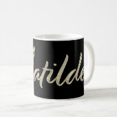 Matilde white gold Handwriting Tasse Kaffeetasse Koffiemok (Voorkant rechts)
