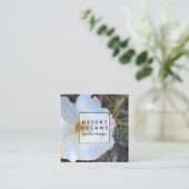 Matilija Poppy Desert Wildflower Fotoreizen Vierkante Visitekaartje (Staand voorkant)