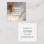 Matilija Poppy Desert Wildflower Fotoreizen Vierkante Visitekaartje (Voorkant / Achterkant)