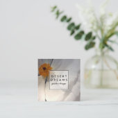 Matilija Poppy Desert Wildflower Fotoreizen Vierkante Visitekaartje (Staand voorkant)