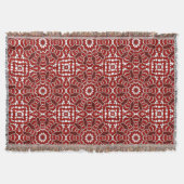 Matin Batik Red White geweven Throw Blanket Deken (Voorkant)