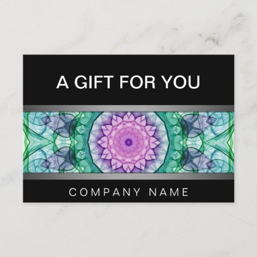 Matin cadeaucertificaat voor waterlily mandala (Voorkant)