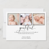 Matin Love Photo Collage Birth Aankondiging (Achterkant)