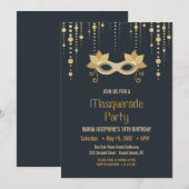 Matin Masquerade verjaardagsfeest Kaart (Voorkant / Achterkant)