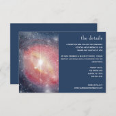 Matin Night Sky Galaxy Blue Paars Red Informatiekaartje (Voorkant / Achterkant)