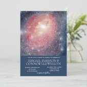 Matin Night Sky Galaxy Blue Paars Red Kaart (Staand voorkant)