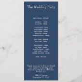 Matin Night Sky Galaxy Blue Paars Red Programmakaart (Achterkant)