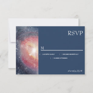 Matin Night Sky Galaxy Blue Paars Red RSVP Kaartje