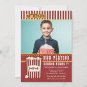 Matinee Show Foto Birthday Party Invitation Kaart (Voorkant)