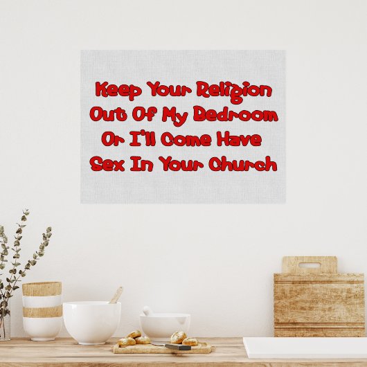 Mating in je kerk poster (Keuken)