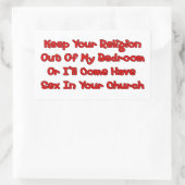 Mating in je kerk rechthoekige sticker (Tas)