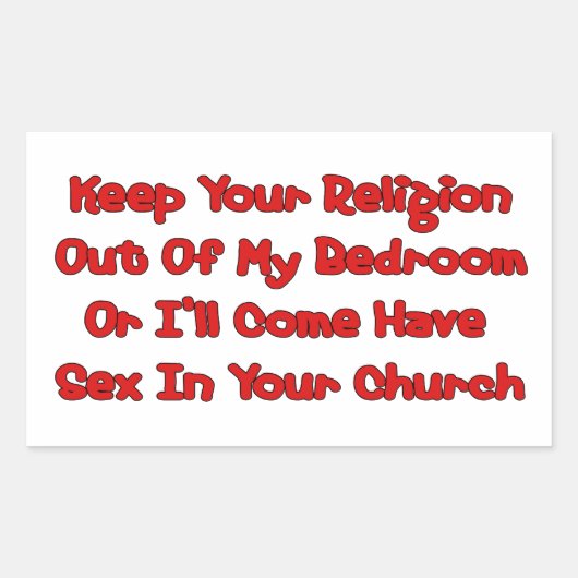 Mating in je kerk rechthoekige sticker (Voorkant)