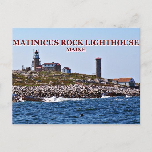 Matinicus Rock Lighthouse, Maine Briefkaart (Voorkant)