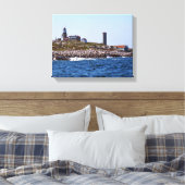 Matinicus Rock Lighthouse, Maine Canvas Afdruk (Insitu (Slaapkamer))