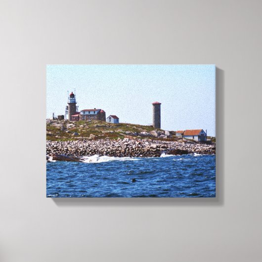 Matinicus Rock Lighthouse, Maine Canvas Afdruk (Voorkant)