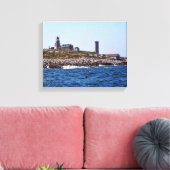 Matinicus Rock Lighthouse, Maine Canvas Afdruk (Insitu (Woonkamer))