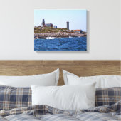 Matinicus Rock Lighthouse, Maine Canvas Afdruk (Insitu (Slaapkamer))