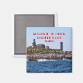 Matinicus Rock Lighthouse, Maine Magnet (Voorkant / Achterkant)