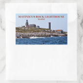 Matinicus Rock Lighthouse, Maine Rechthoekige Sticker (Tas)