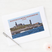 Matinicus Rock Lighthouse, Maine Rechthoekige Sticker (Envelop)
