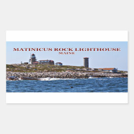 Matinicus Rock Lighthouse, Maine Rechthoekige Sticker