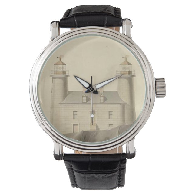 Matinicus Rock Lighthouse Schematics Horloge (Voorkant)