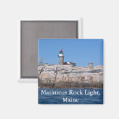 Matinicus rotslicht, Maine magneet (Voorkant / Achterkant)
