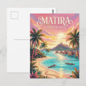 Matira Beach Frans-Polynesië Briefkaart (Voorkant / Achterkant)