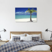 Matira Beach op het eiland Bora Bora, 2 Canvas Afdruk (Insitu (Slaapkamer))