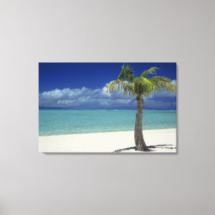 Matira Beach op het eiland Bora Bora, 2 Canvas Afdruk
