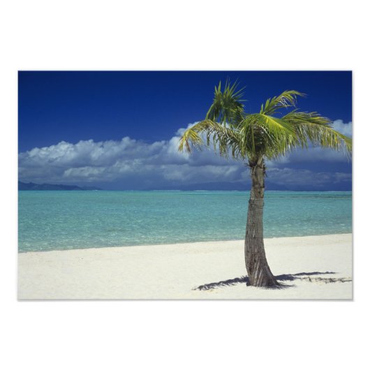 Matira Beach op het eiland Bora Bora, 2 Foto Afdruk (Voorkant)