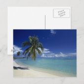 Matira Beach op het eiland Bora Bora, Briefkaart (Voorkant / Achterkant)