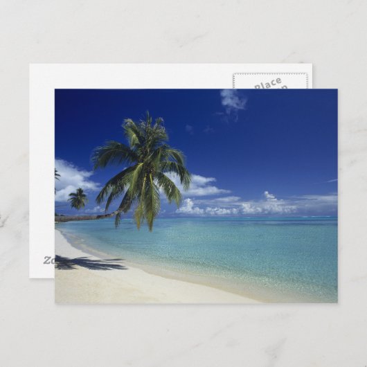 Matira Beach op het eiland Bora Bora, Briefkaart (Voorkant / Achterkant)