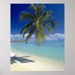 Matira Beach op het eiland Bora Bora, Genootschap Poster