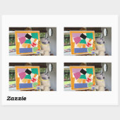 Matiseert de slak in olie door Danny Duck Rechthoekige Sticker (Vel)