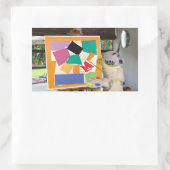 Matiseert de slak in olie door Danny Duck Rechthoekige Sticker (Tas)