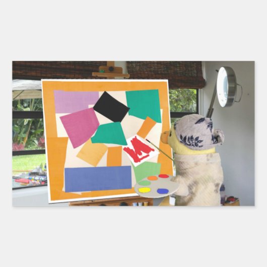 Matiseert de slak in olie door Danny Duck Rechthoekige Sticker (Voorkant)