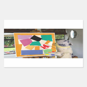 Matiseert de slak in olie door Danny Duck Rechthoekige Sticker