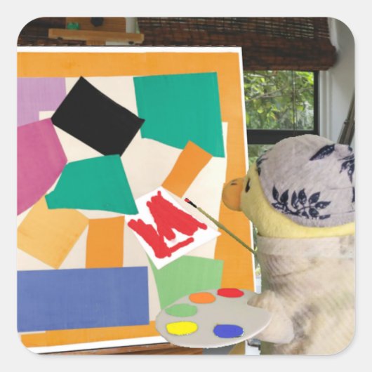 Matiseert de slak in olie door Danny Duck Vierkante Sticker (Voorkant)