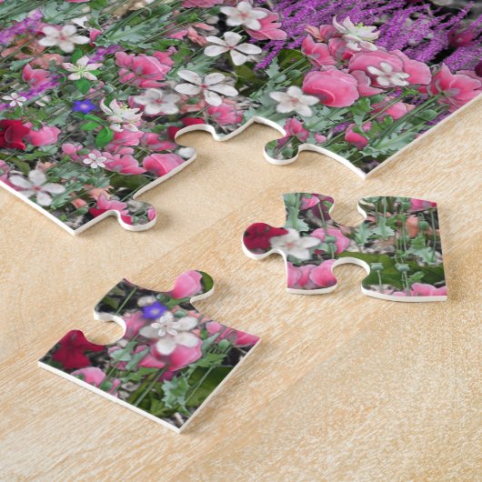 Matisme in bloemen - White & Black Papillon Dog Legpuzzel (Zijkant)