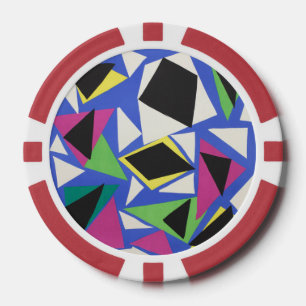 Matisse Abstract Geometrisch Blauw Knipkunst Poker Chips