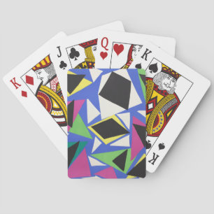 Matisse Abstract Geometrisch Blauw Uitgeknipt Kuns Pokerkaarten